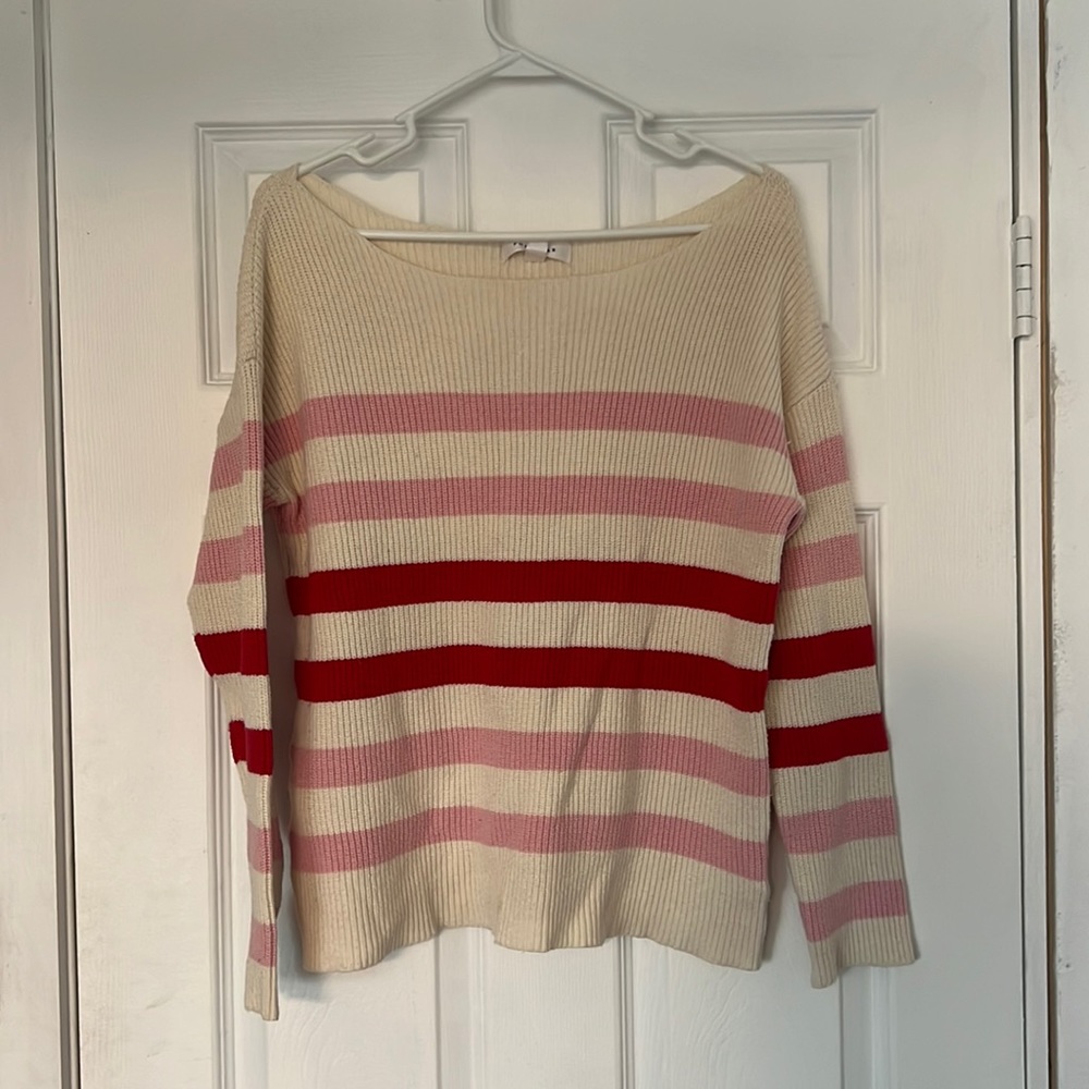 Long sleeved striped sweater
